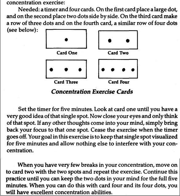 Concentration Excercise